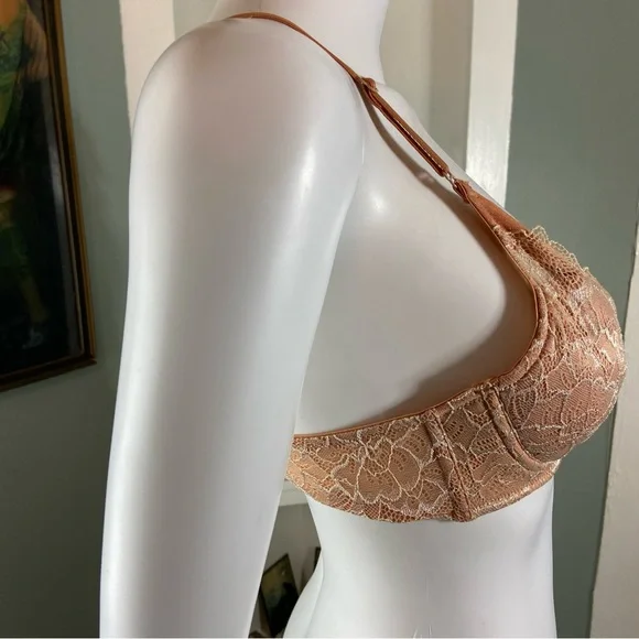 New NWT The Little Bra Company Bralette Ava Apricot Honey Lace 38A Petite - Picture 7 of 15